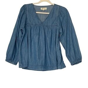 Madewell Blue Denim Blouse